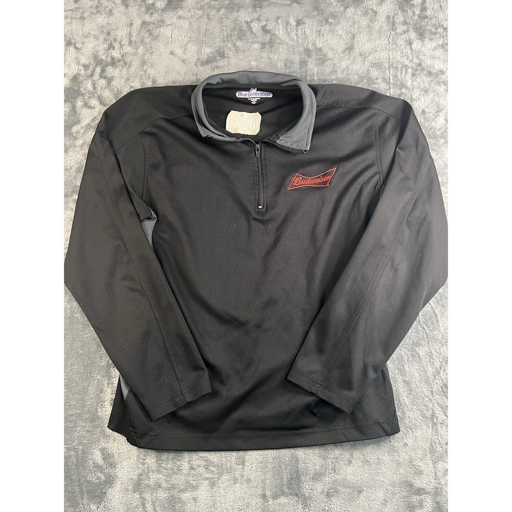 Blue Generation Ladies' Wicking Long Sleeve Zip Pullover Model BG-6222 Branded
